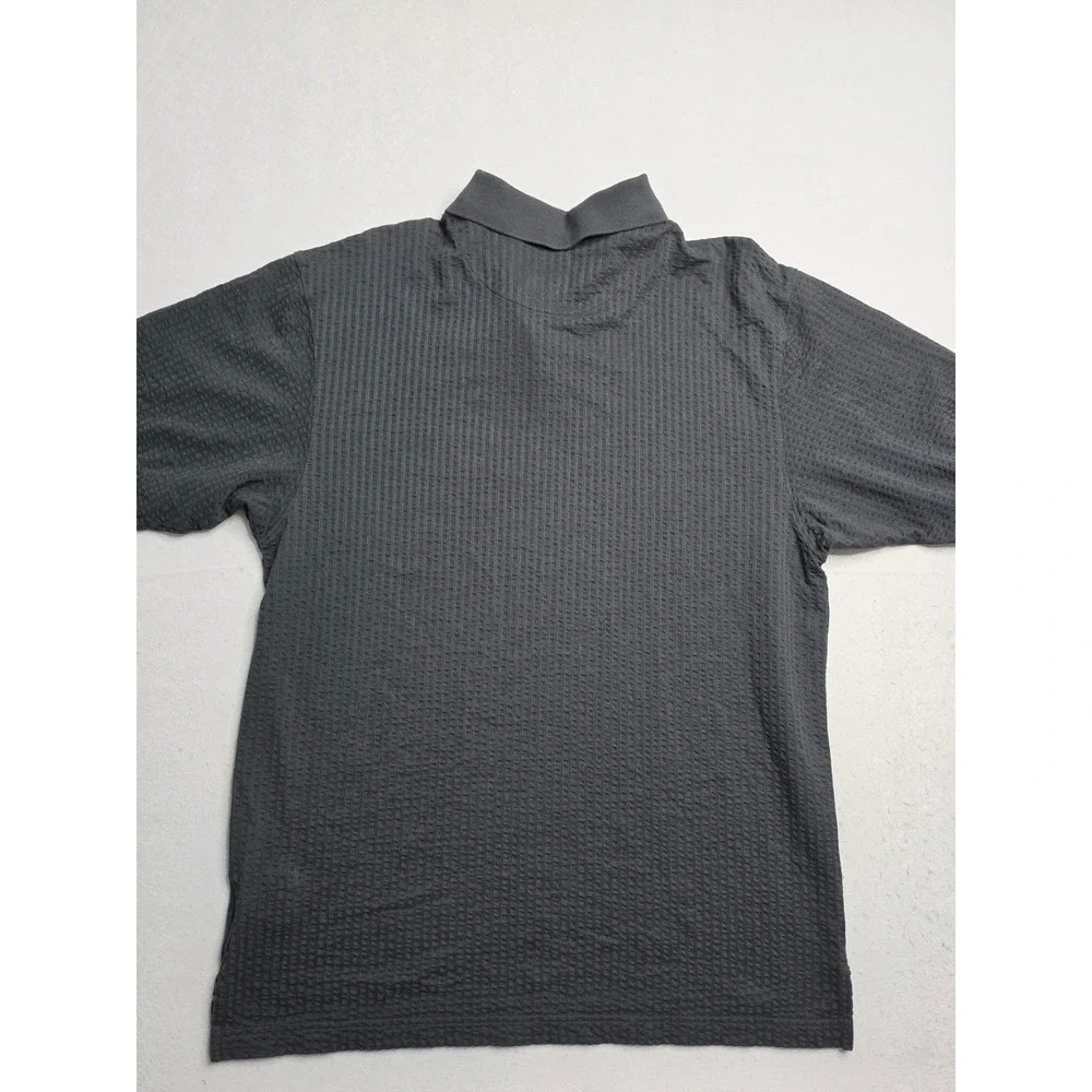 Jordan Two 3 Polo Shirt Mens XL Black‎ Cotton Textured Short Sleeve Golf Tennis